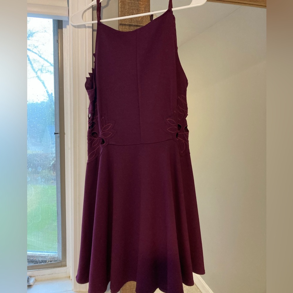Free people plum open back dress